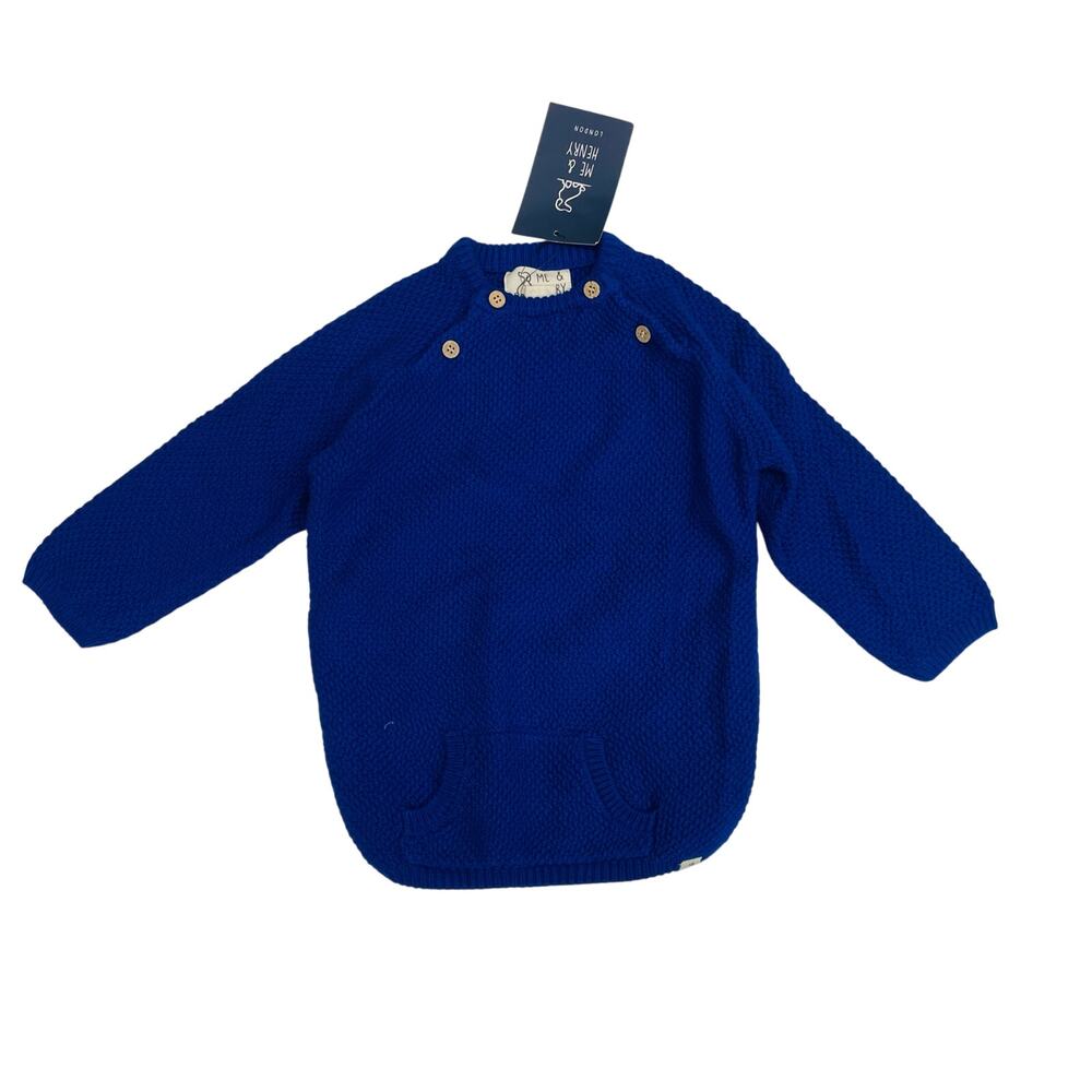 NWT Me & Henry 18-24M Royal Blue Roan Sweater